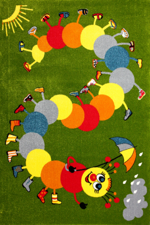 Covoare Copii - Covor Pentru Copii, Kolibri Omida 11057, Verde, Diverse Dimensiuni, 2200 gr/mp