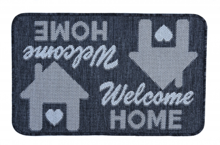 Covorase Intrare - Covor Pentru Usa Intrare, Flex 19504-80, Antiderapant, Gri, 50x80 cm