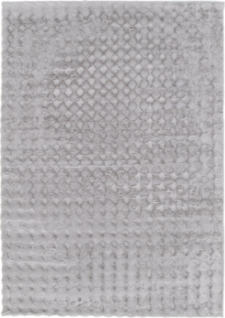 Covoare Pufoase - Model Blanita Lop 076, Covor Antiderapant, Efect 3D, Gri