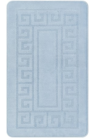 Covorașe Baie - Set 2 Covorase Baie, Antiderapante, Ethnic Baby Blue