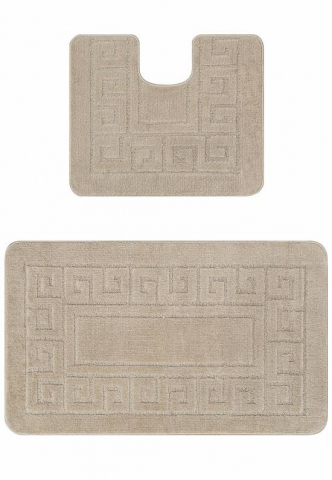 COVORAȘE - Set 2 covorase baie Ethnic 2521, Gri, Diverse Dimensiuni