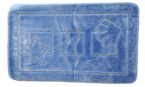 Covorașe Baie - Set 2 Covorase Baie Maritime Albastru, 50x80 cm, 40x50 cm