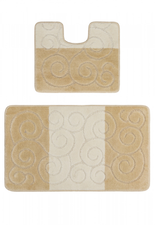 COVORAȘE - Set 2 covorase baie Sile Beige, Diverse Dimensiuni