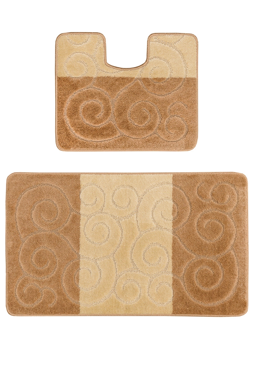 Covorașe Baie - Set 2 Covorase Baie, Antiderapante, Sile L. Brown, 60x100 cm, 50x60 cm