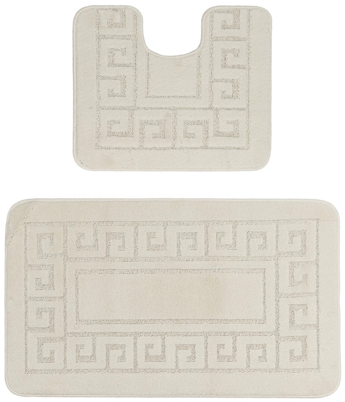 COVORAȘE - Set 2 Covorase Baie, Ethnic Ecru/Crem