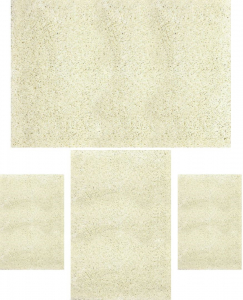 Covoare Pufoase - Set 4 Covoare Fantasy 12500-10, Alb: 2 buc. 60x110 cm, 1 buc. 120x170 cm, 1 buc. 200x300 cm.