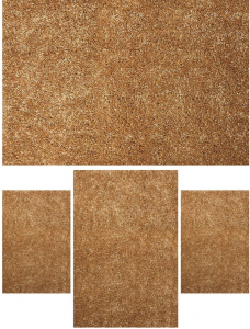 Covoare Pufoase - Set 4, Covoare Fantasy 12500-12, Maro Deschis, 2 buc 60x110 cm, 1 buc 120x170 cm, 1 buc 200x300 cm