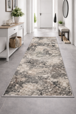Traverse Dormitor - Traversa Covor, Anny 33020, Gri, Latime 95 cm, Diverse Lungimi