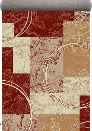 Traverse Dormitor - Traversa Covor, Lotos 15001-210, Rosu, Latime 50 cm, Diferite Lungimi, 1800 gr/mp