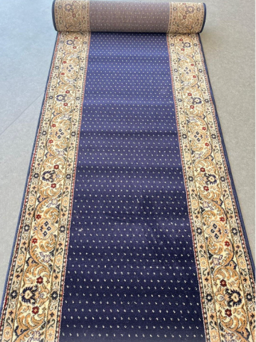 Traverse Bisericesti - Traversa Covor, Lotos 588, Bleumarin, Latime 120 cm, Diverse Lungimi, 1800 gr/mp