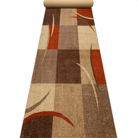 Traverse Hol - Traversa Model Orlando 62001, Maro/Portocaliu, Latime 80 cm , Diverse Dimensiuni