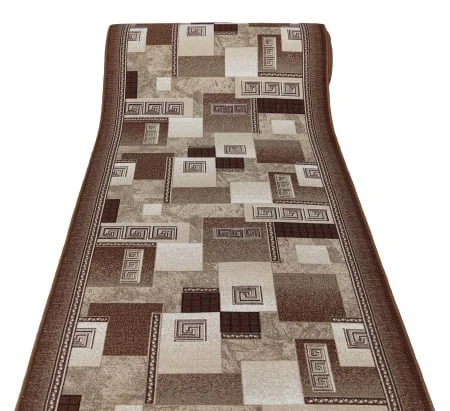Traverse Dormitor - Traversa Model Print Germes, Maro, Suport Pasla ,Latime 200 cm, 820 gr/mp