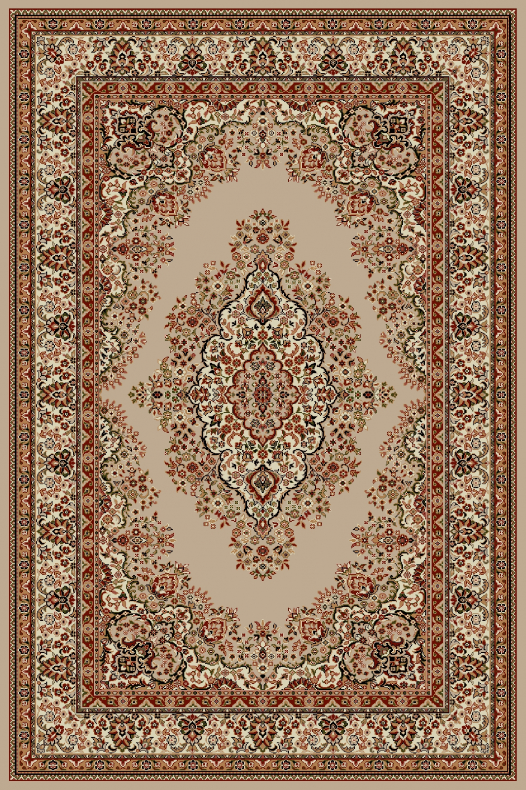 Covor Clasic, Lotos 1524, Bej / Maro, Diverse Dimensiuni, 1800 gr/mp [1]