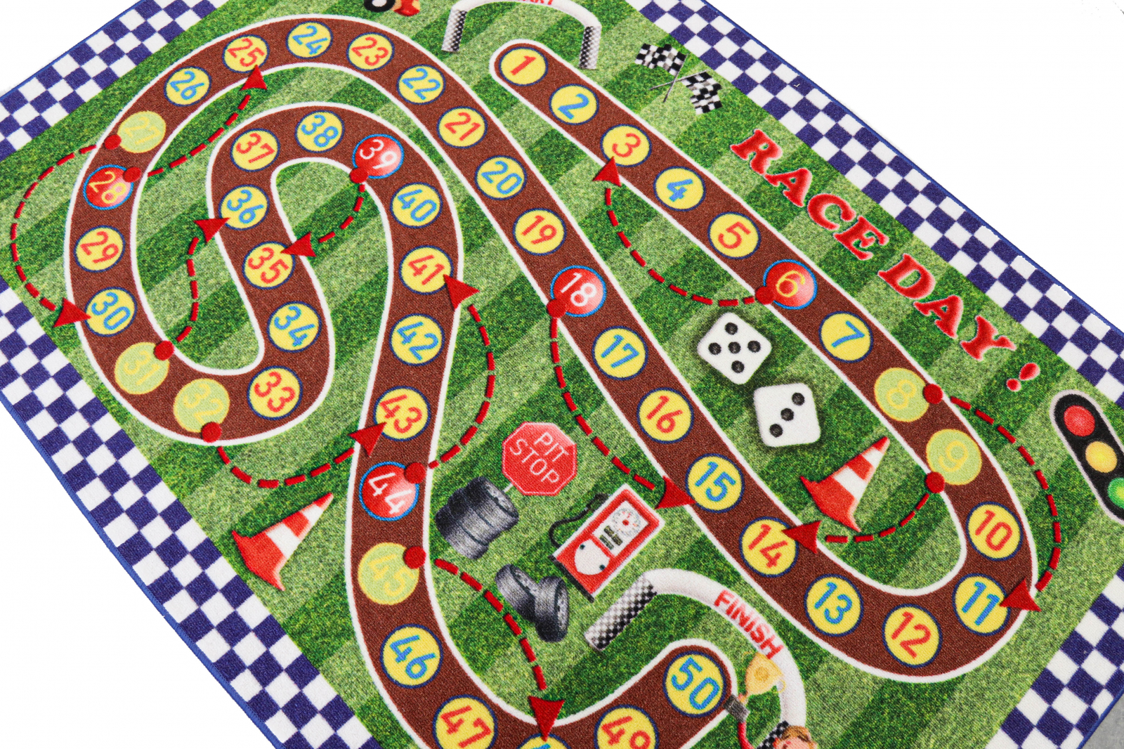 Covor Pentru Copii, Antiderapant, Racing Game Multicolor, 133x190 cm [3]