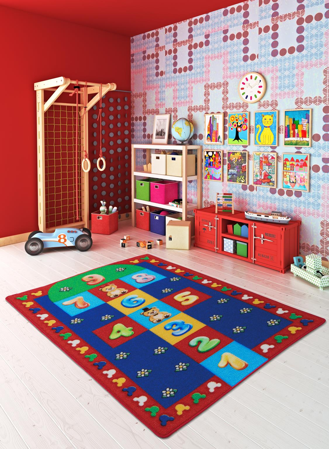 Covor Pentru Copii, Antiderapant, Sotron Hopscotch, Multicolor, Diverse Dimensiuni, 1275 gr/mp [2]