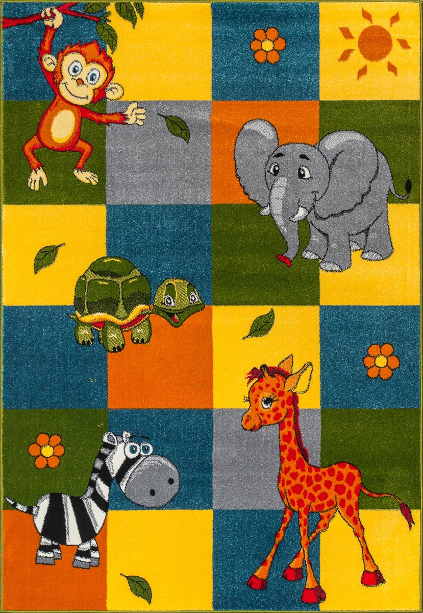 Covor Pentru Copii, Kolibri Animale, 11379-120, Multicolor, Diverse Dimensiuni, 2200 gr/mp [1]