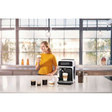 Espressor automat Philips EP3243.70, sistem de lapte LatteGo, 5 bauturi, filtru AquaClean, rasnita ceramica, optiune cafea macinata, ecran tactil, Alb [2]