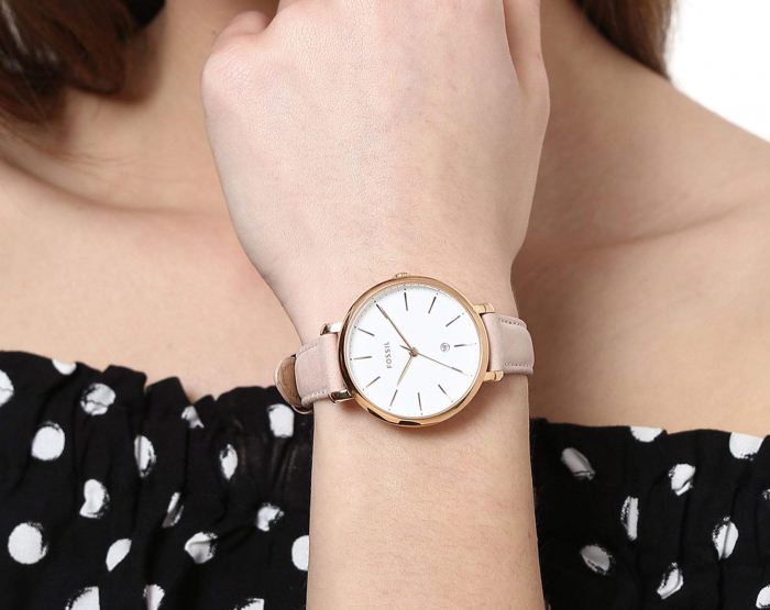 Ceas de dama Fossil cu o curea de piele, Maro inchis [9]