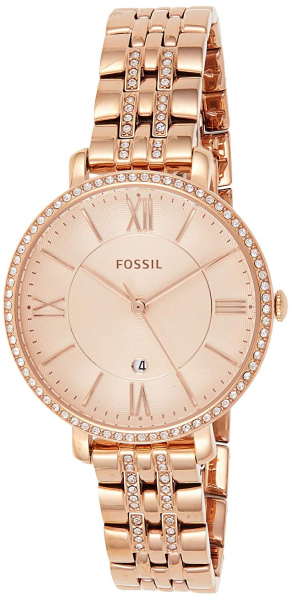 Ceas de dama Fossil, plin cu cristale LUX stralucitoare, Auriu rose, ES3546 [4]