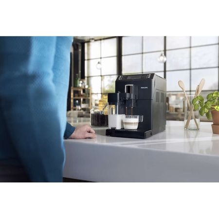 Espressor super-automat Philips EP3550/00, Sistem filtrare AquaClean, Carafa de lapte integrata, 5 setari intensitate, Optiune cafea macinata, 5 bauturi, Negru [4]