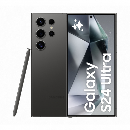 Telefoane Mobile - Smartphones - Telefon mobil Samsung Galaxy S24 Ultra , Dual SIM, 12GB RAM, 256GB, 5G, Titanium Black, Negru Titan, Nou, Sigilat