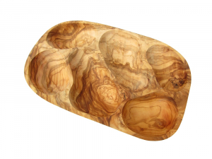 Platou compartimentat lemn de maslin 30 cm [0]