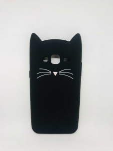 Husa 3D Cat Black (mic defect-poza 2) Samsung Galaxy J3 2016 [0]