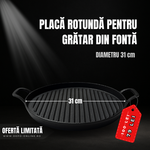 PLACA ROTUNDA PENTRU GRATAR DIN FONTA