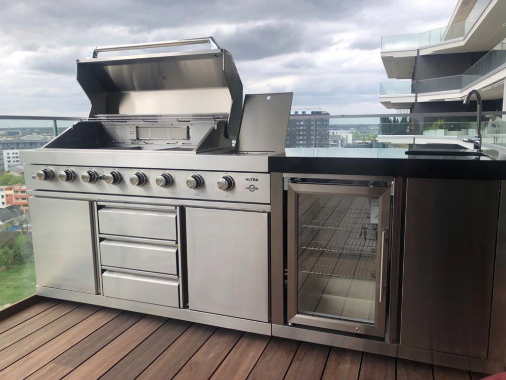 Bucatarie de exterior modulara, gratar pe gaz si carbune cu Air System ALL GRILL Top-Line Ultra 100930 [32]