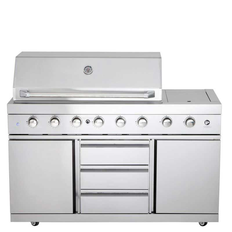 Bucatarie de exterior modulara, gratar pe gaz si carbune cu Air System ALL GRILL Top-Line Ultra 100930 [2]
