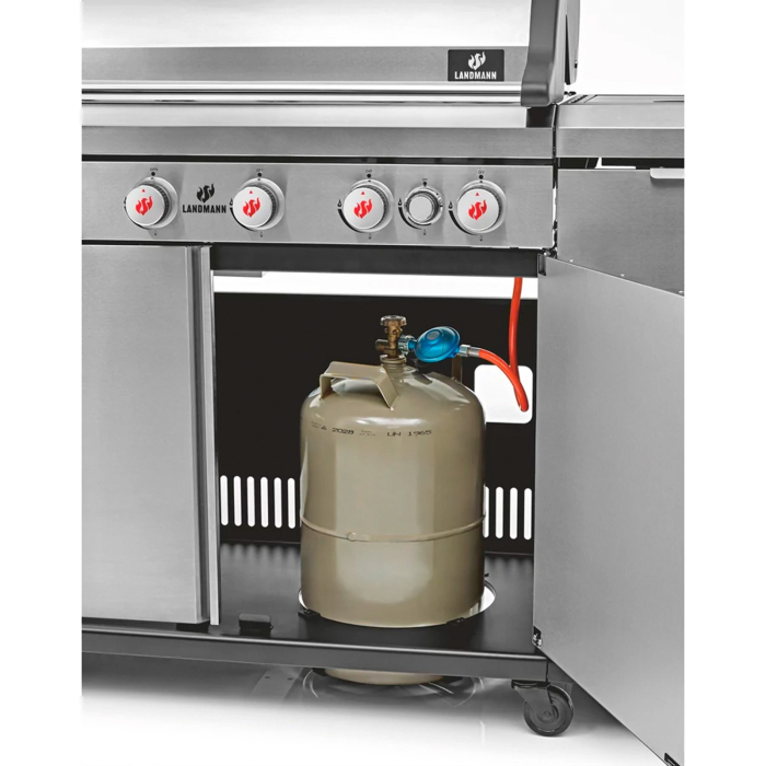 Bucatarie de exterior pe gaz Grill Chef Landmann 22174, 6 arzatoare inox si 1 arzator ceramic infrarosu MaxX-Zone [10]