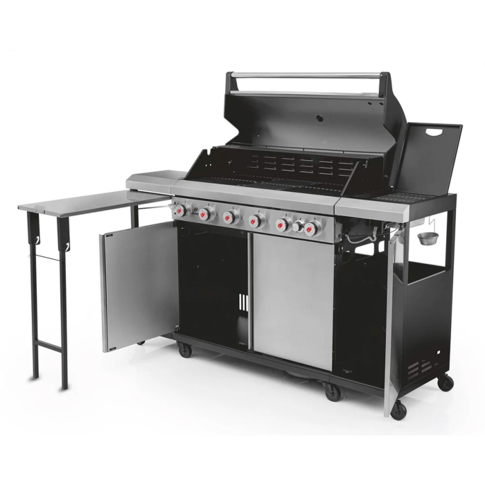 Bucatarie de exterior pe gaz Grill Chef Landmann 22174, 6 arzatoare inox si 1 arzator ceramic infrarosu MaxX-Zone [3]
