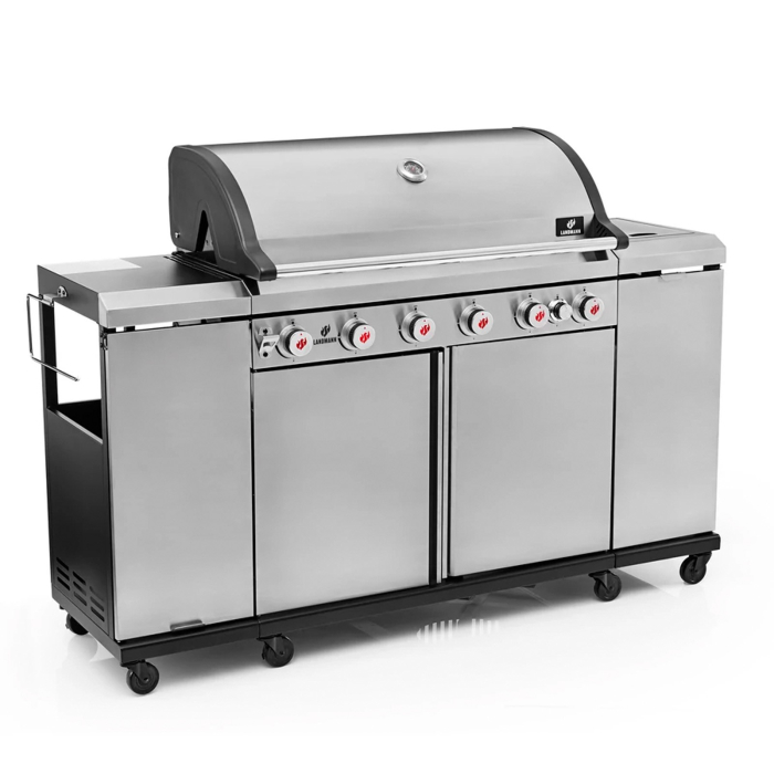 Bucatarie de exterior pe gaz Grill Chef Landmann 22174, 6 arzatoare inox si 1 arzator ceramic infrarosu MaxX-Zone [4]
