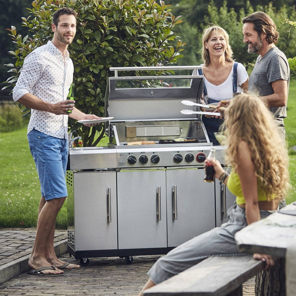 Bucatarie pe gaz, 4 arzatoare inox, arzator infrarosu, grile fonta, Enders Kansas II Pro 4 SIK Profi Turbo 871433 [30]