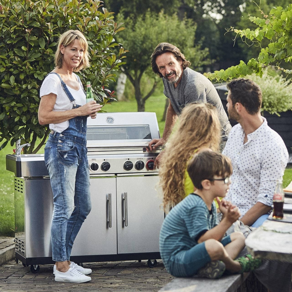 Bucatarie pe gaz, 4 arzatoare inox, arzator infrarosu, grile fonta, Enders Kansas II Pro 4 SIK Profi Turbo 871433 [29]