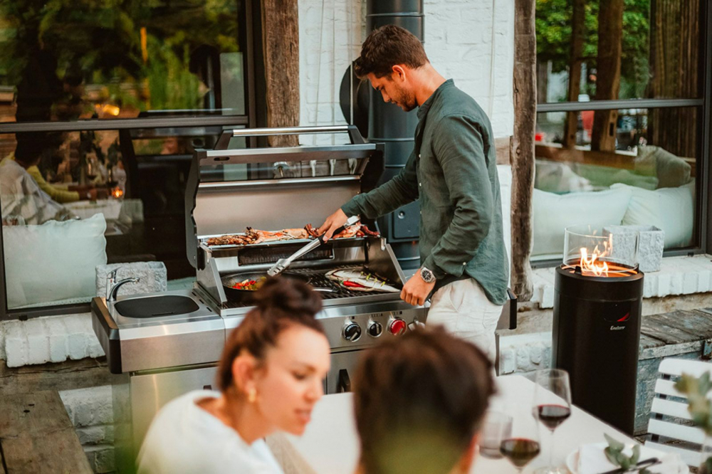 Bucatarie pe gaz, 4 arzatoare inox, arzator infrarosu, grile fonta, Enders Kansas II Pro 4 SIK Profi Turbo 871433 [32]