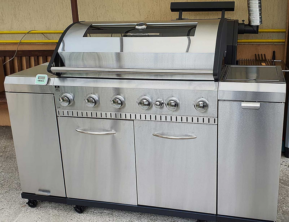 Bucatarie pe gaz Grill Chef Landmann 12120, 6+1 arzatoare inox [9]