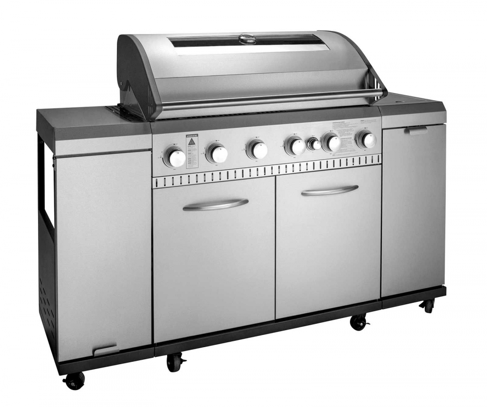 Bucatarie pe gaz Grill Chef Landmann 12120, 6+1 arzatoare inox [2]