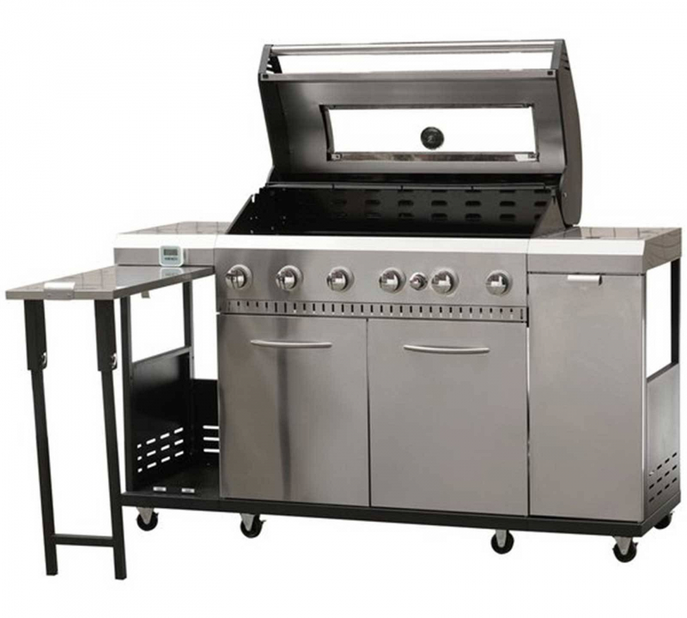 Bucatarie pe gaz Grill Chef Landmann 12120, 6+1 arzatoare inox [4]