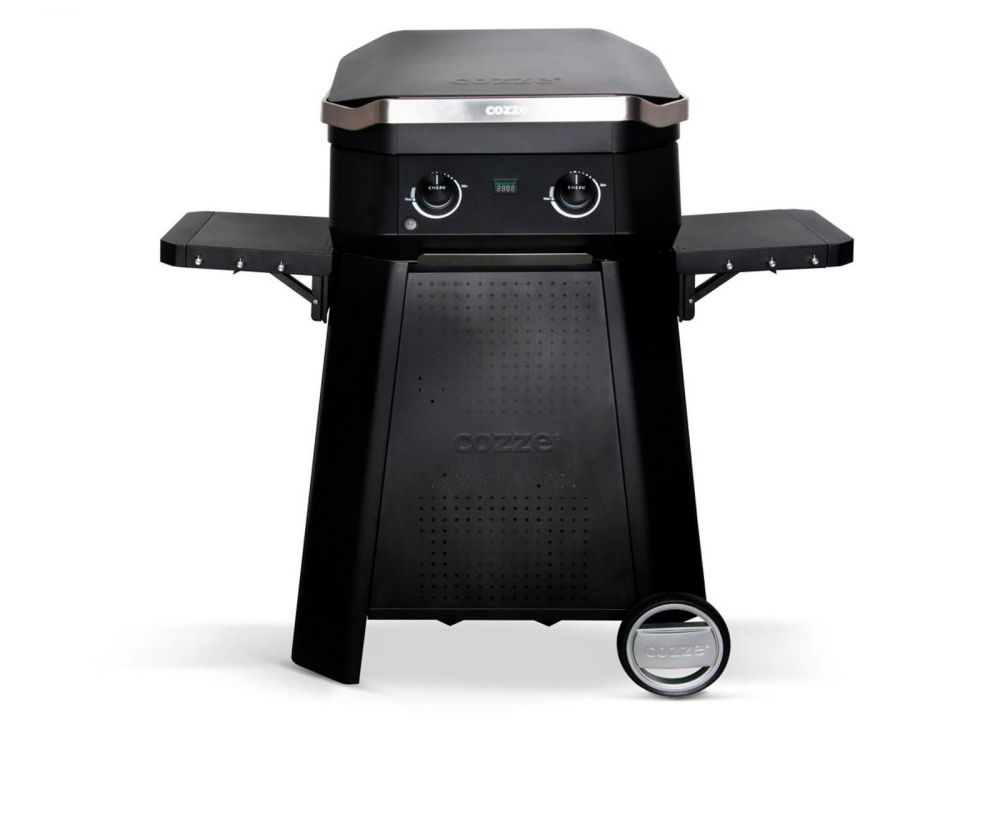 Carucior portabil pentru gratar, compatibil cu E-500, G-500 si Plancha 500, otel zincat negru, 127x64,5x74,5 cm Cozze 90532 [3]