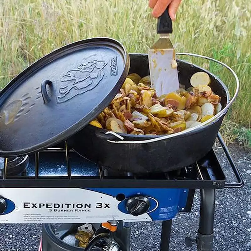 CEAUN DIN FONTA CU CAPAC - CUPTOR OLANDEZ 11 L CAMP CHEF CC-SDO16 [2]