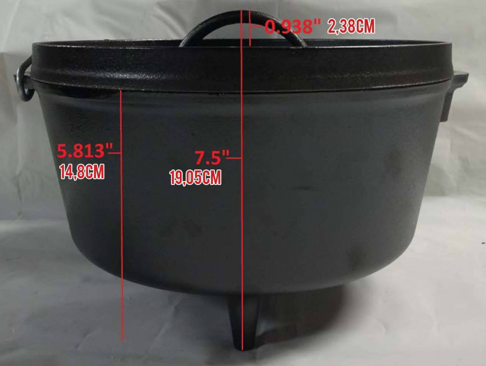 Ceaun din fonta cu capac - cuptor olandez Lodge 25,4 cm 4,7 litri L-10DCO3 [10]