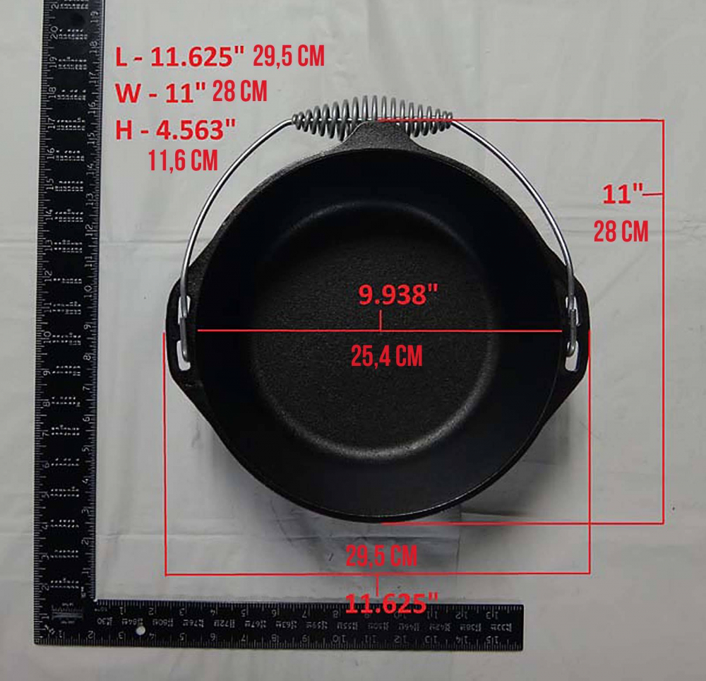 Ceaun din fonta cu capac - cuptor olandez Lodge 25,4 cm 4,7 litri L-8DO3 [8]
