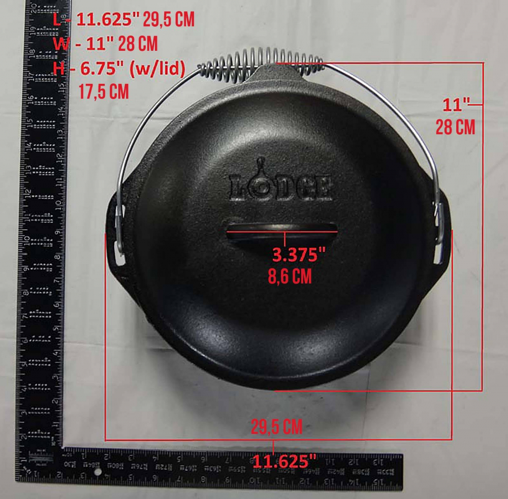 Ceaun din fonta cu capac - cuptor olandez Lodge 25,4 cm 4,7 litri L-8DO3 [7]