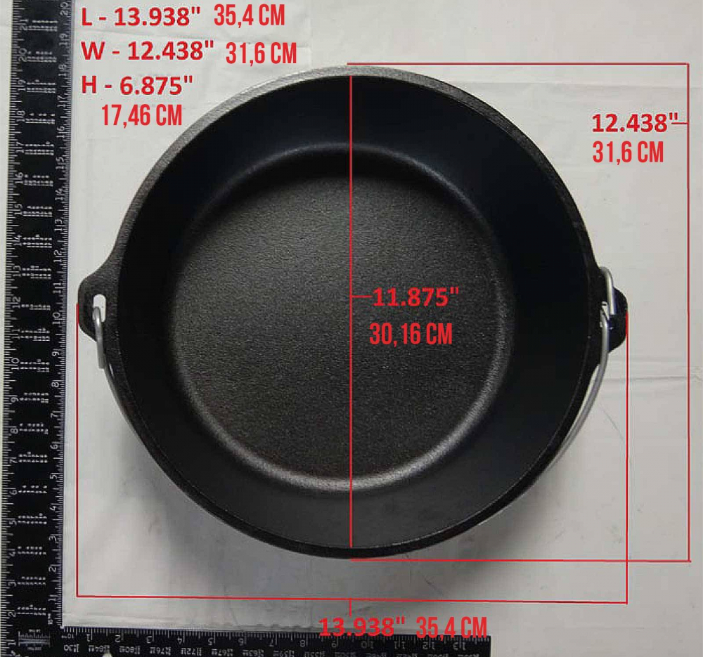 Ceaun din fonta cu capac - cuptor olandez Lodge 30,2 cm 5,7 litri L-12CO3 [10]