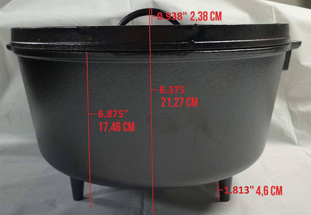 Ceaun din fonta cu capac - cuptor olandez Lodge 30,2 cm 5,7 litri L-12CO3 [13]