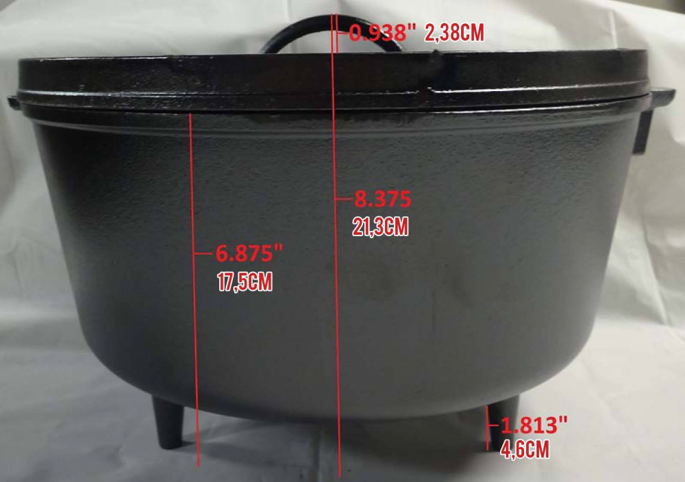 Ceaun din fonta cu capac - cuptor olandez Lodge 30,2 cm 7,6 litri L-12DCO3 [11]