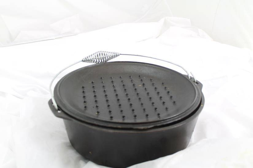 Ceaun din fonta cu capac - cuptor olandez Lodge 33 cm 8,5 litri L-12DO3 [13]