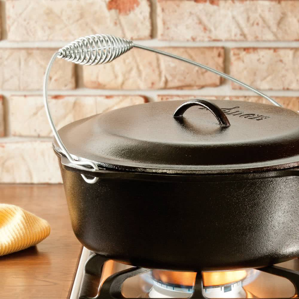 Ceaun din fonta cu capac - cuptor olandez Lodge 33 cm 8,5 litri L-12DO3 [14]