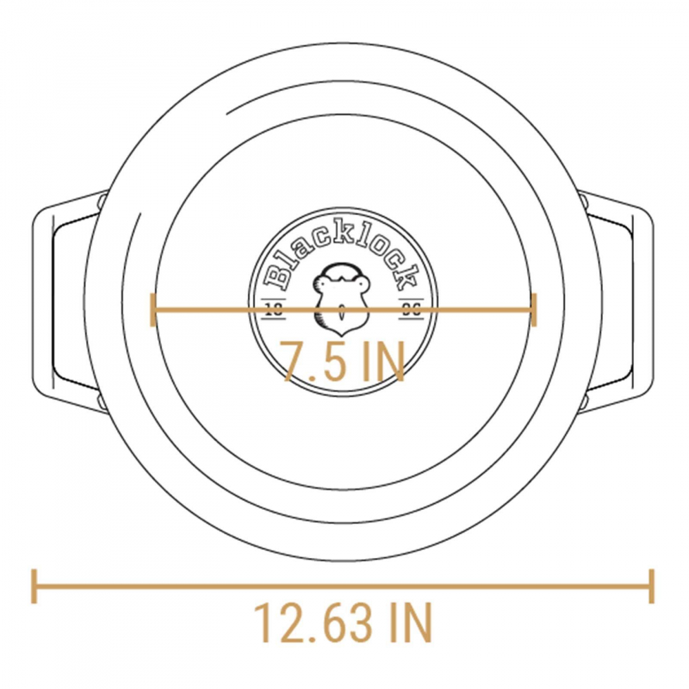 Ceaun din fonta cu capac - cuptor olandez Lodge triplu asezonat Blacklock 26 cm 5,2 litri BL02DO [7]